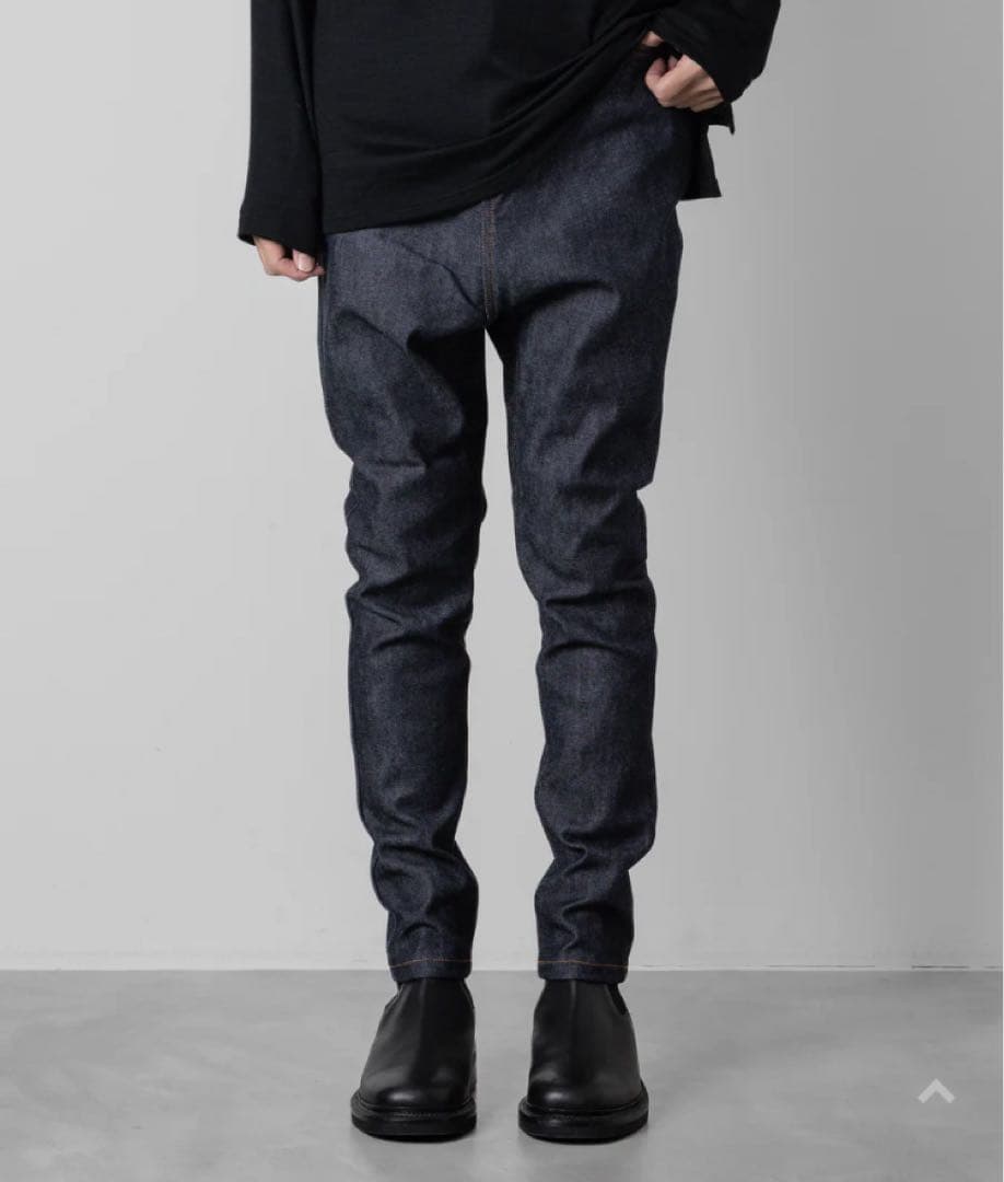 新品タグ付き　ato アトウ　ストレッチデニム　サルエルパンツ　46 ネイビー