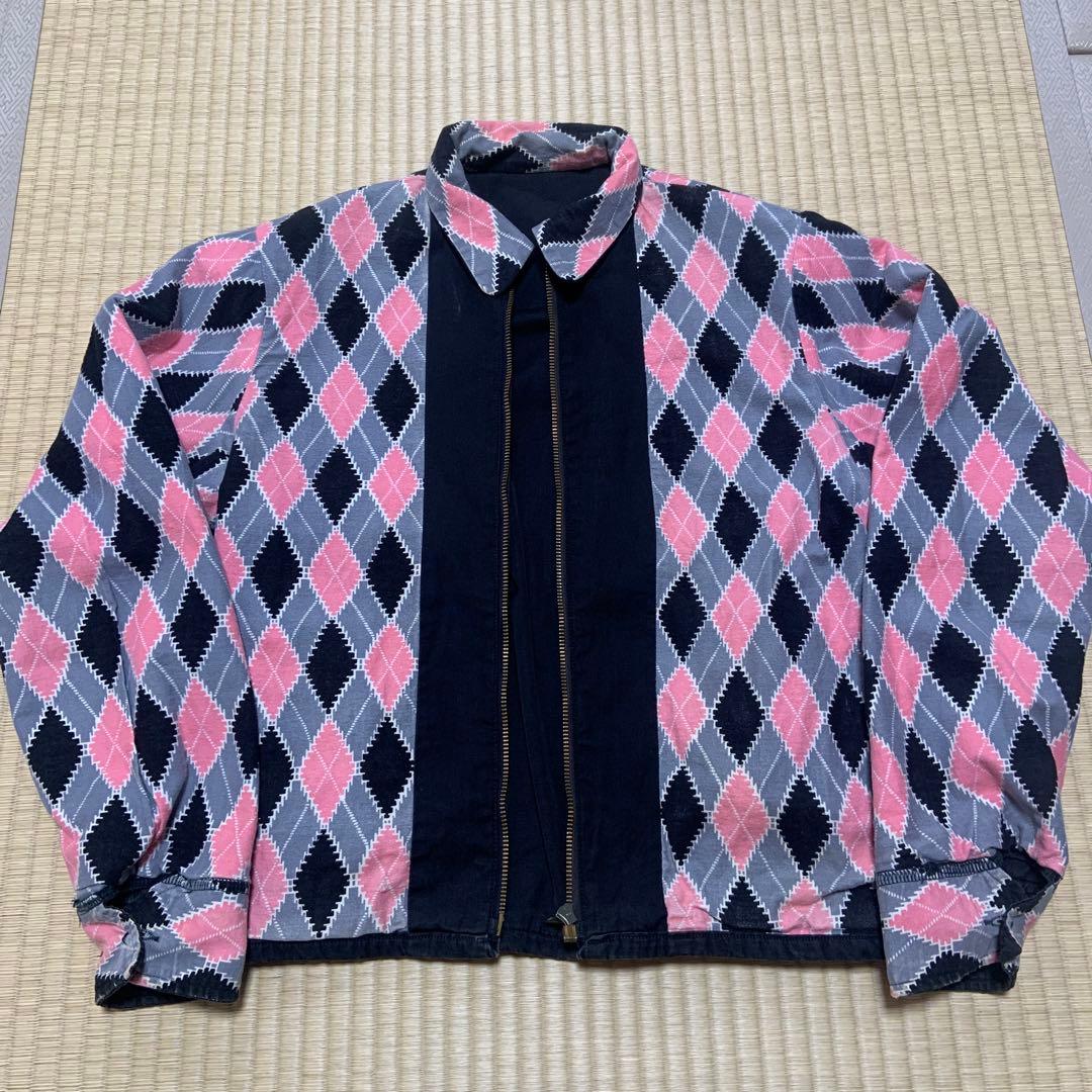 b*y様 【スペシャル】アーガイルパターン コットンジャケット　50s M ロカ