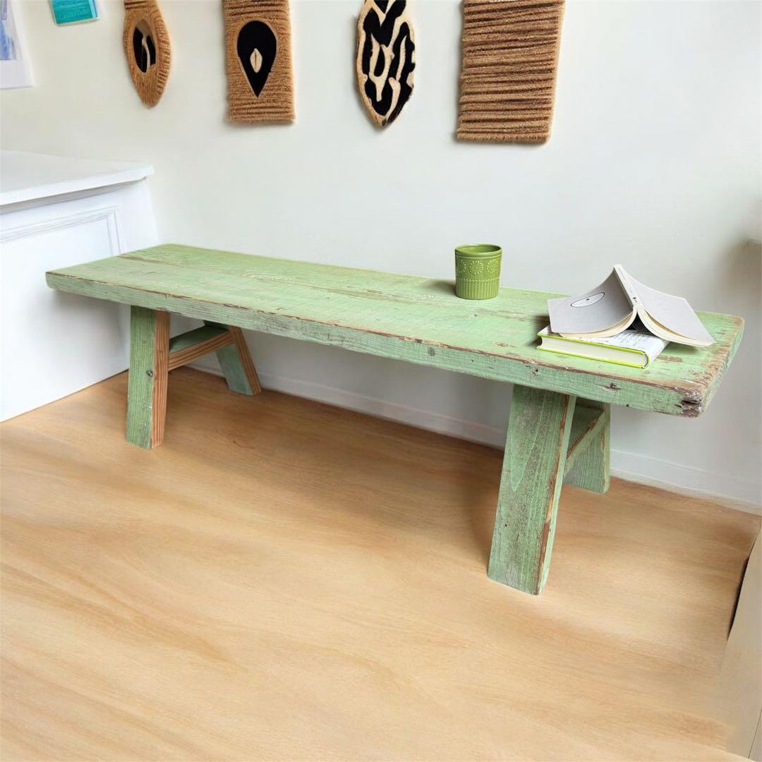 古材ベンチ　ウレタン塗装