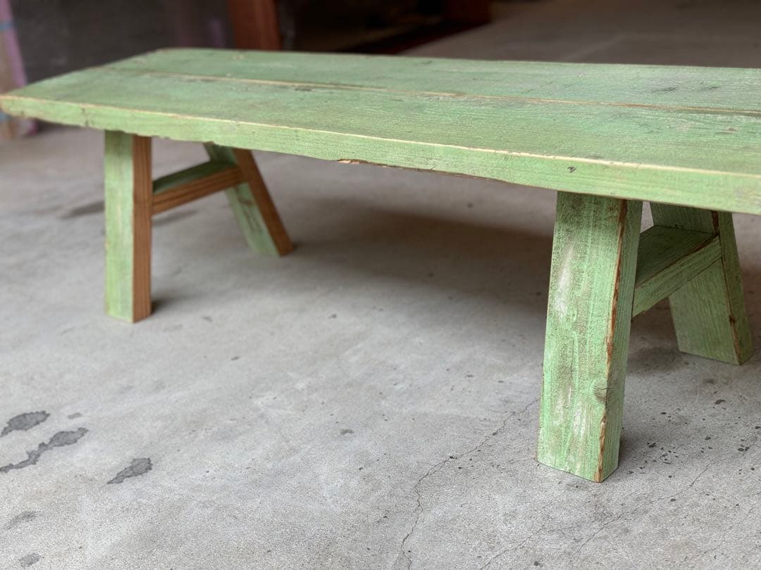 古材ベンチ　ウレタン塗装