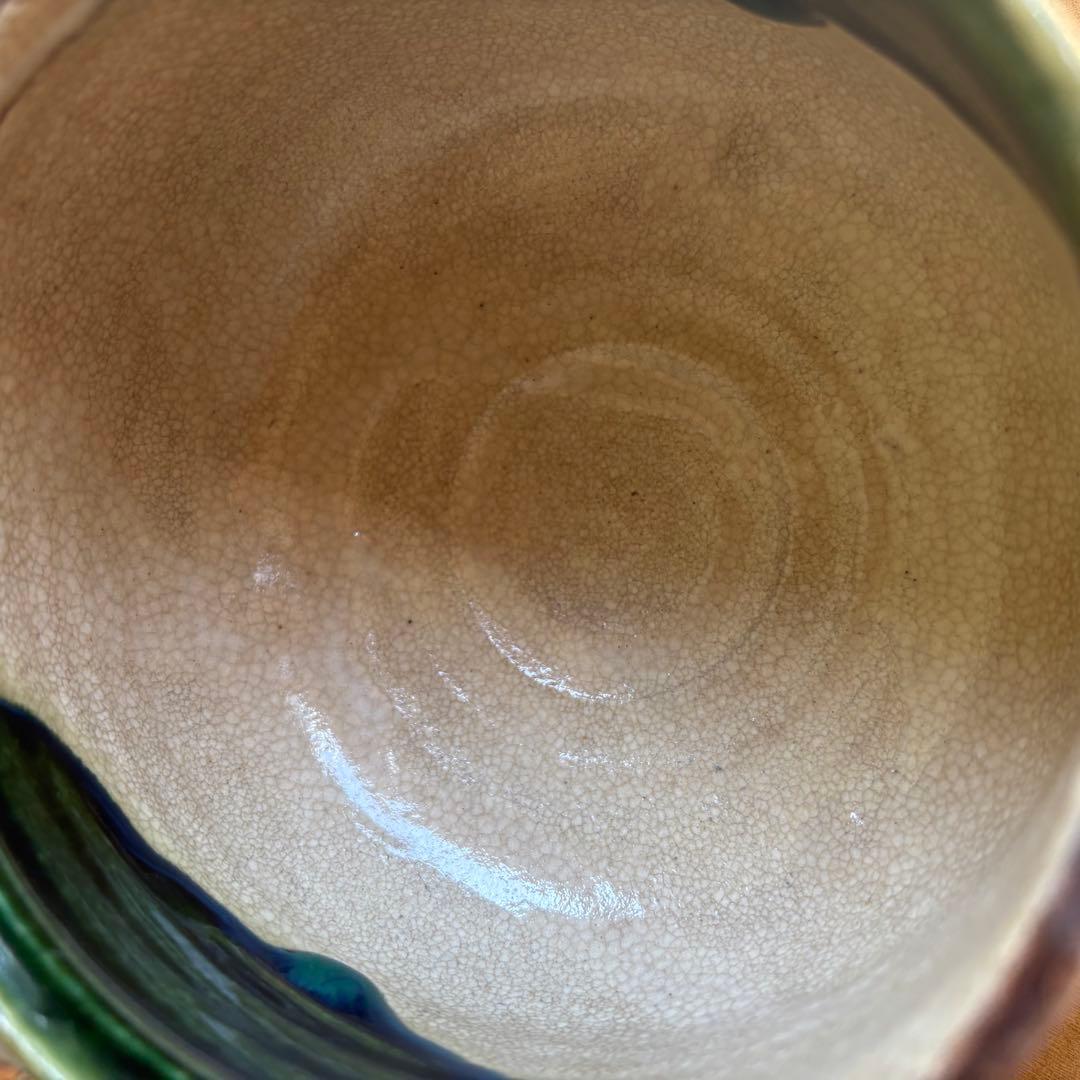 抹茶碗 織部焼 大徳寺 「織部雲龍茶碗」茶道具 共箱(Ba)