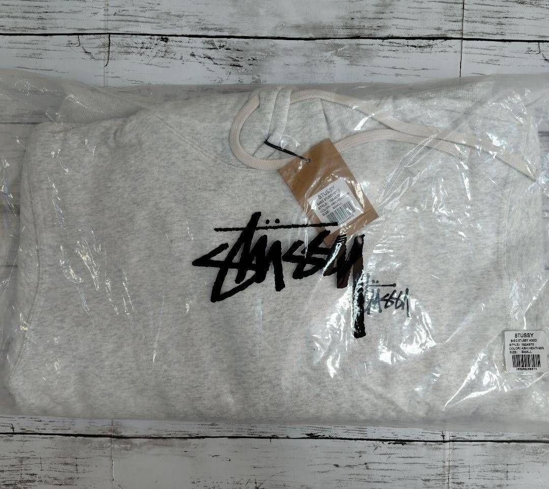 Stussy Sサイズ グレー プルオーバー☆パーカー フードパーカー