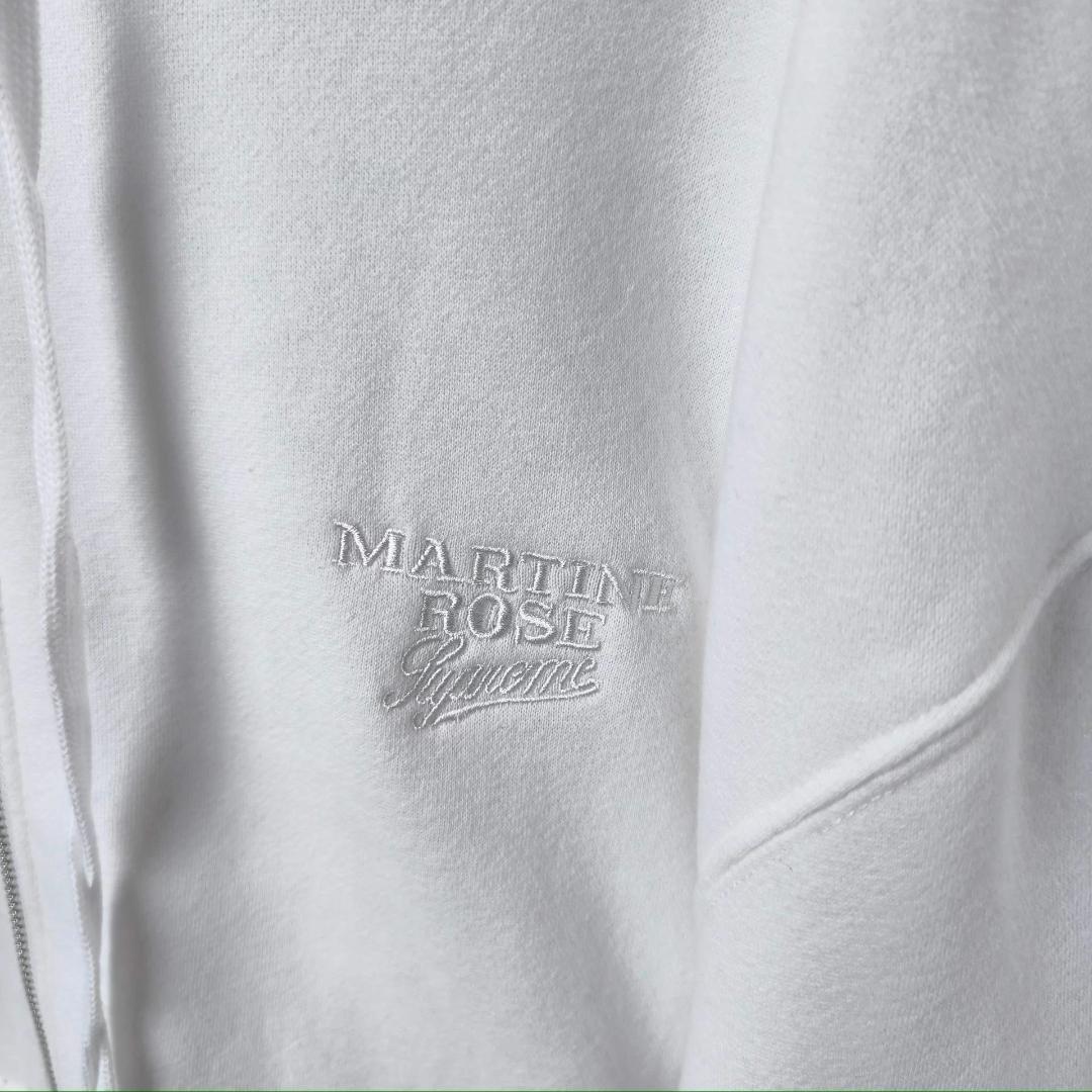 希少Martine Rose x Supreme ジップアップパーカー ホワイト