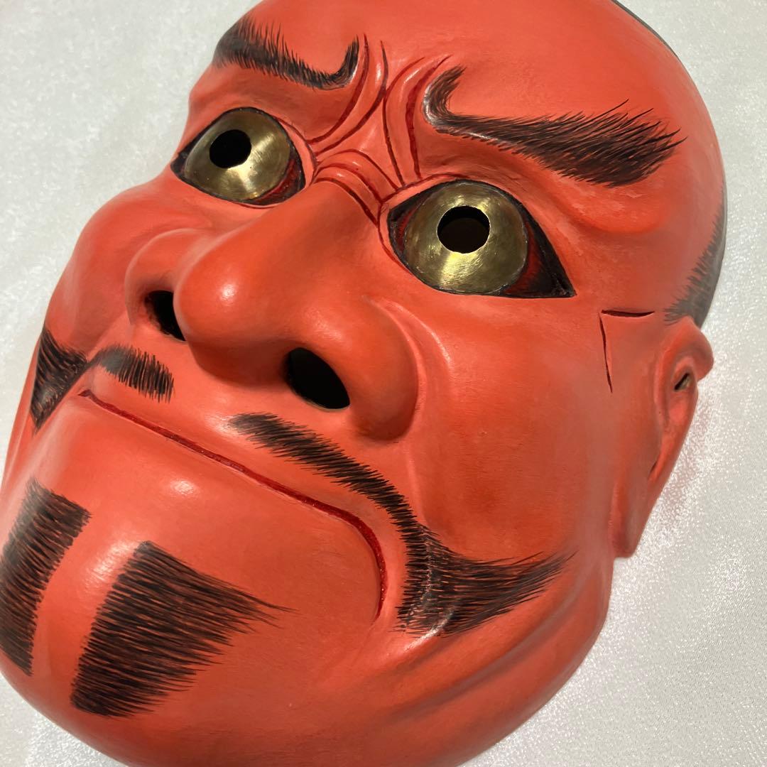 美品　能面　小癋見　こべしみ　木彫り　手彫り