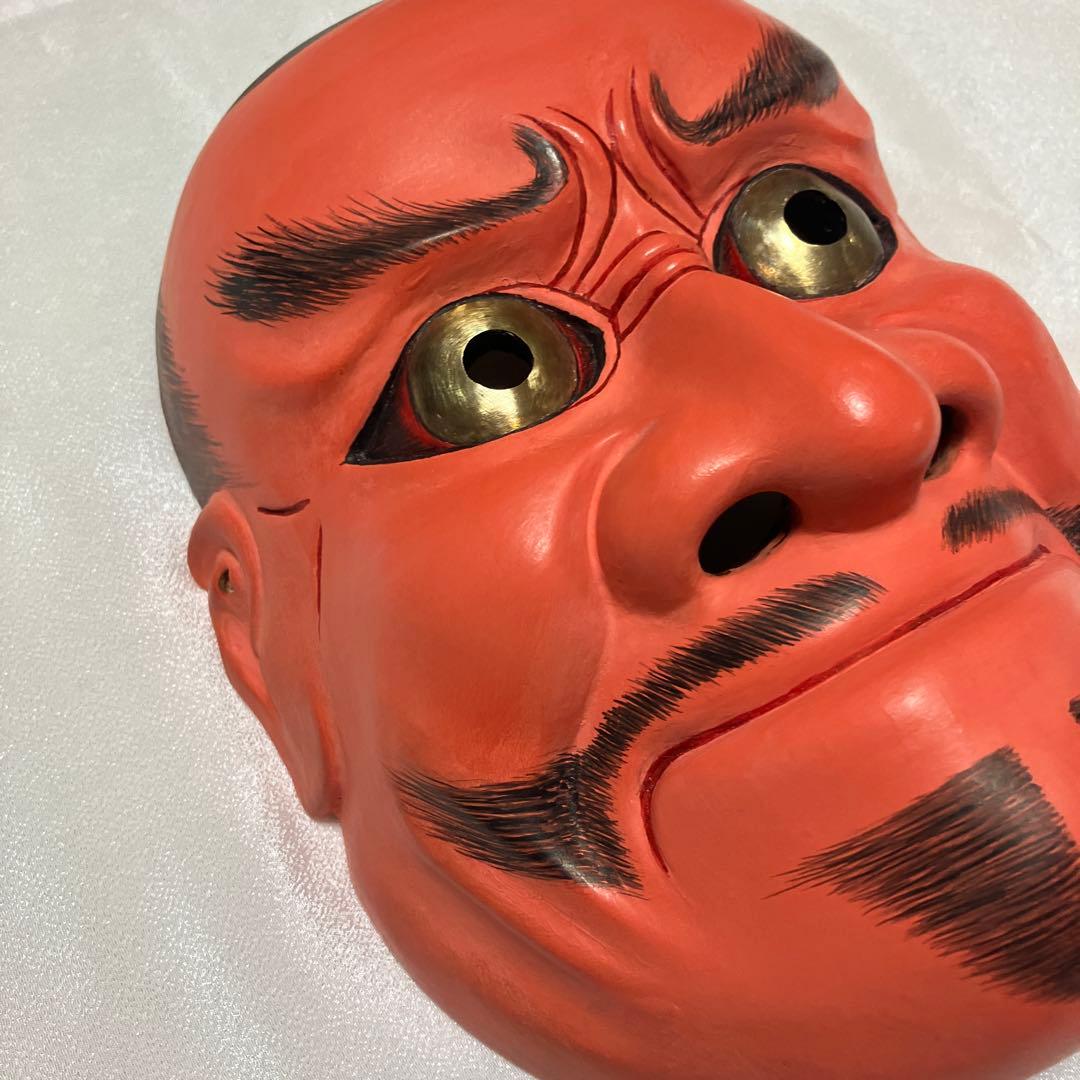 美品　能面　小癋見　こべしみ　木彫り　手彫り