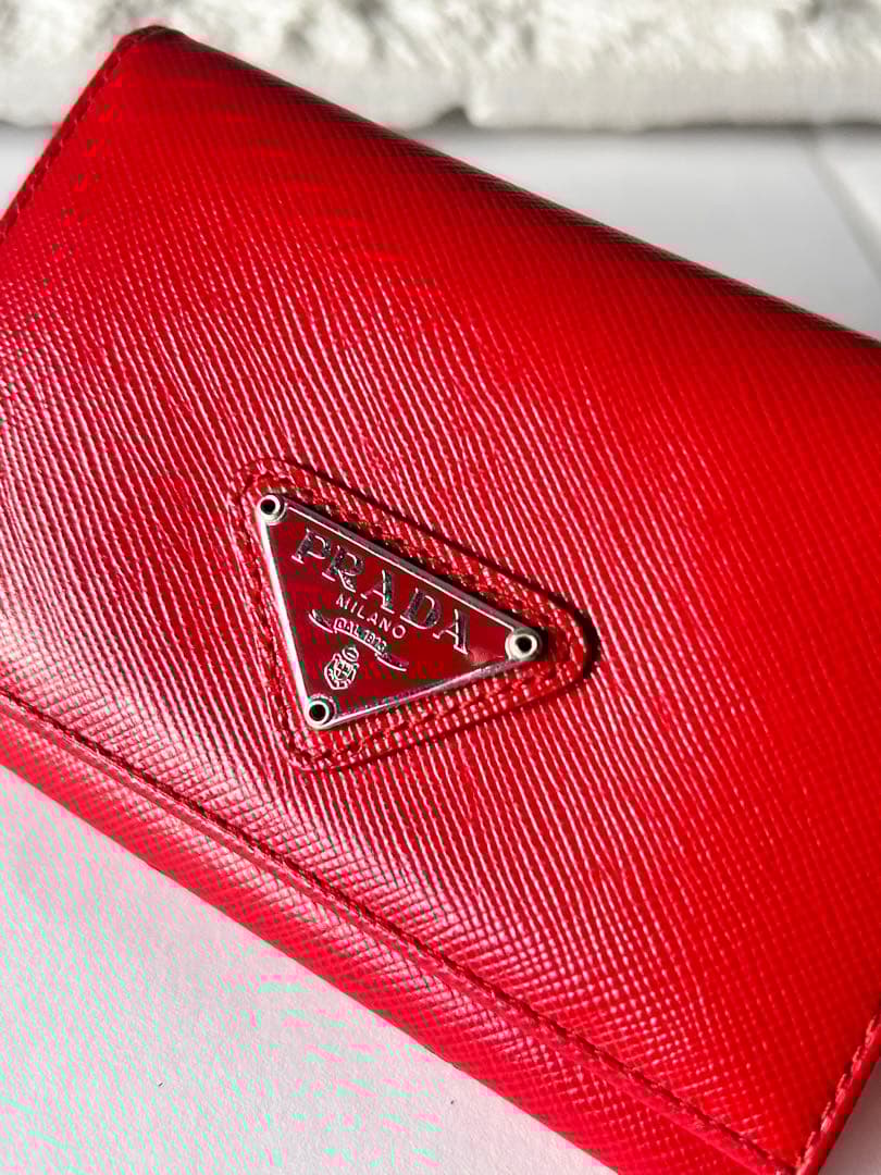 PRADA プラダ　サフィアーノレザー ケース　カードケース　 レッド