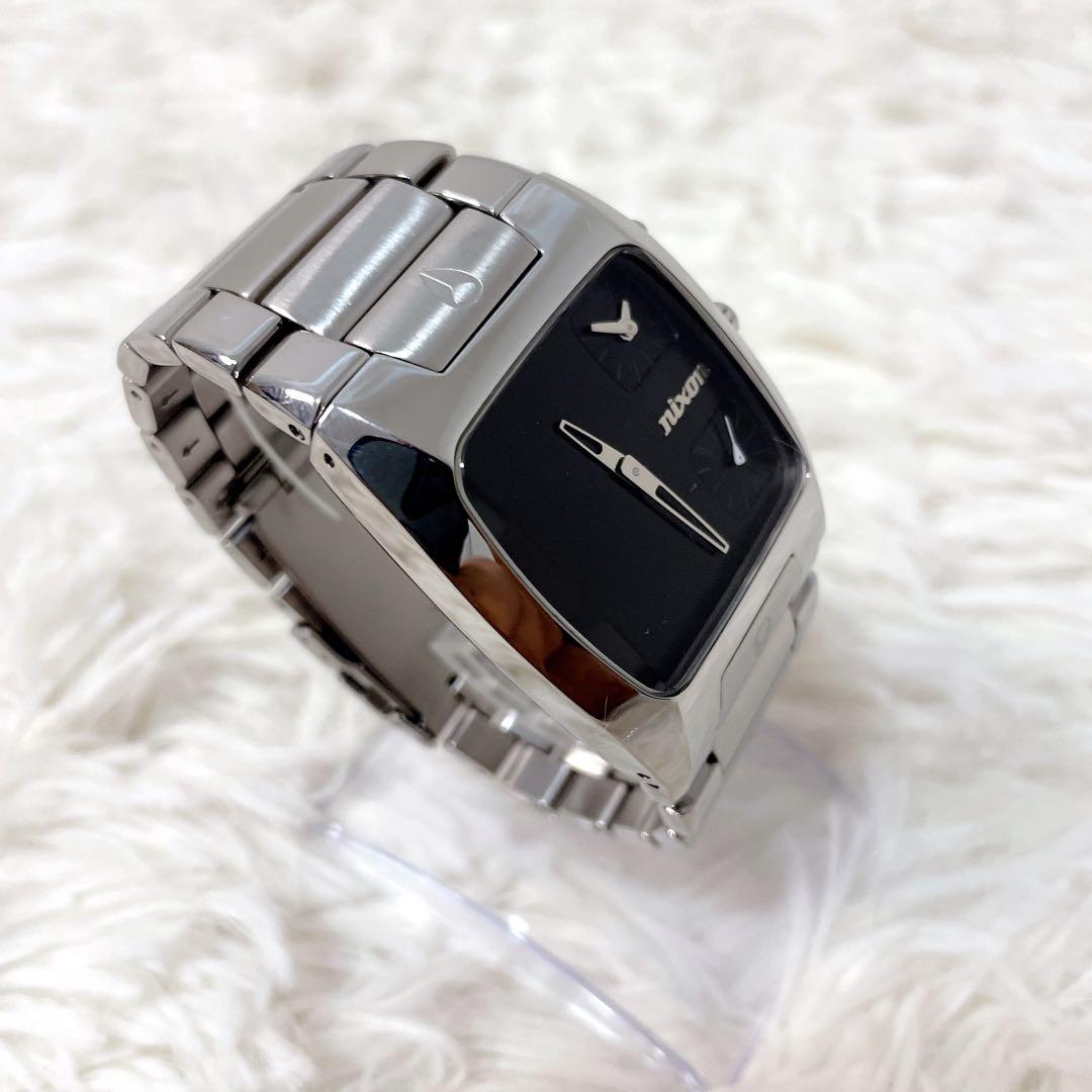 希少✨ 旧ロゴ　動作品 NIXON ニクソン クロノグラフ THE BANKS