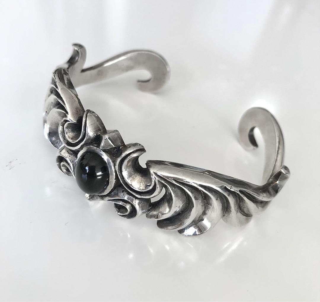 ☆ 極美品 シルバーバングル&ストーン ＳＶ925