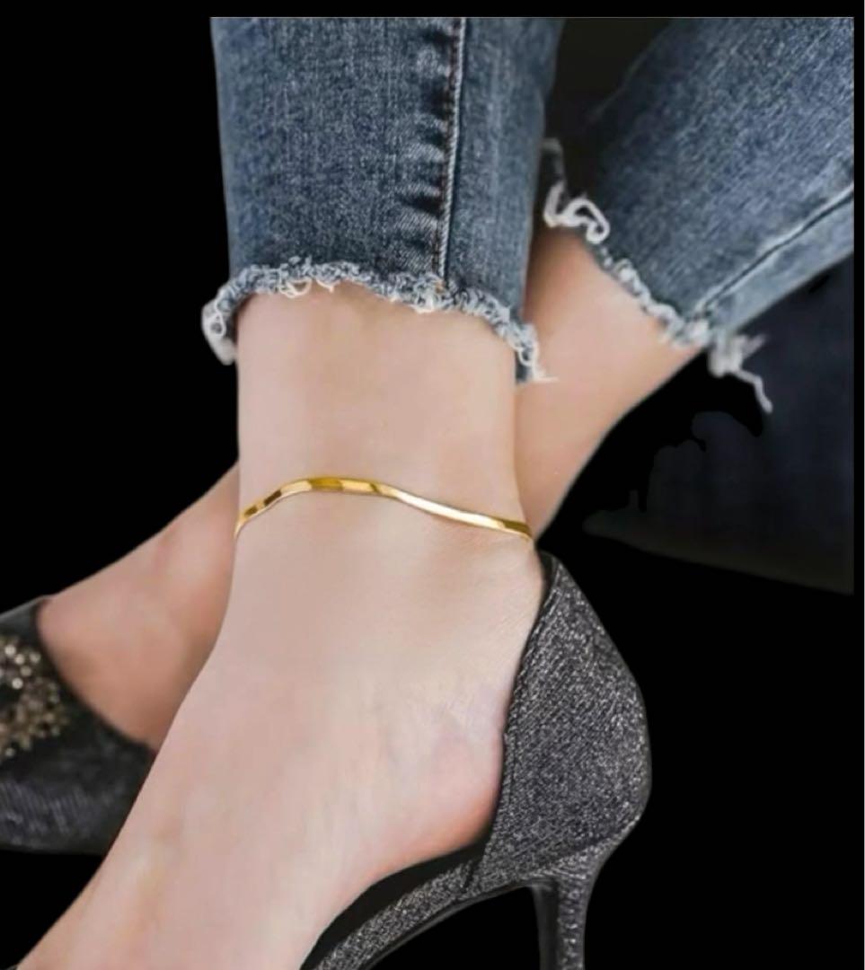 K18 スネークチェーンアンクレット