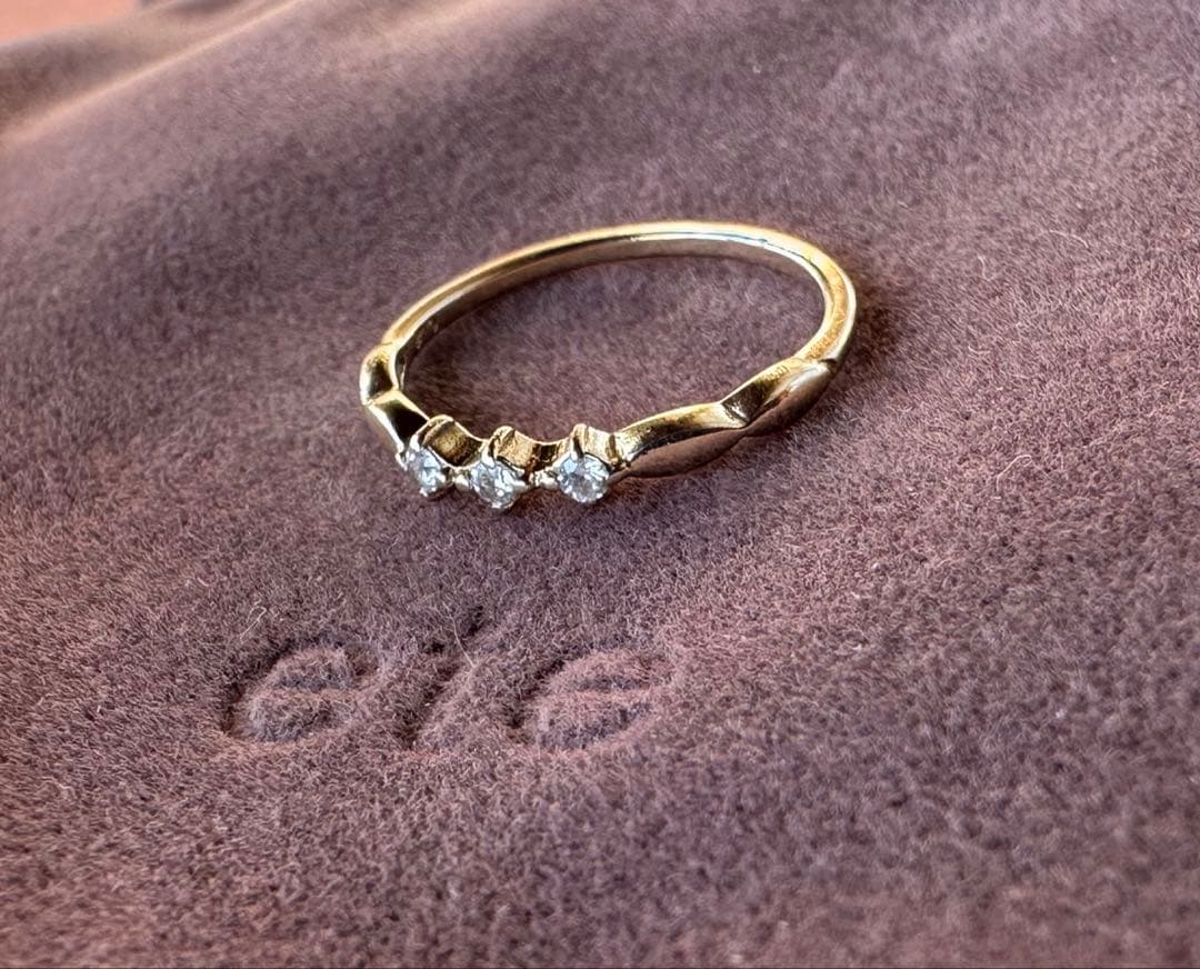 ete K10 ダイヤ ピンキーリング