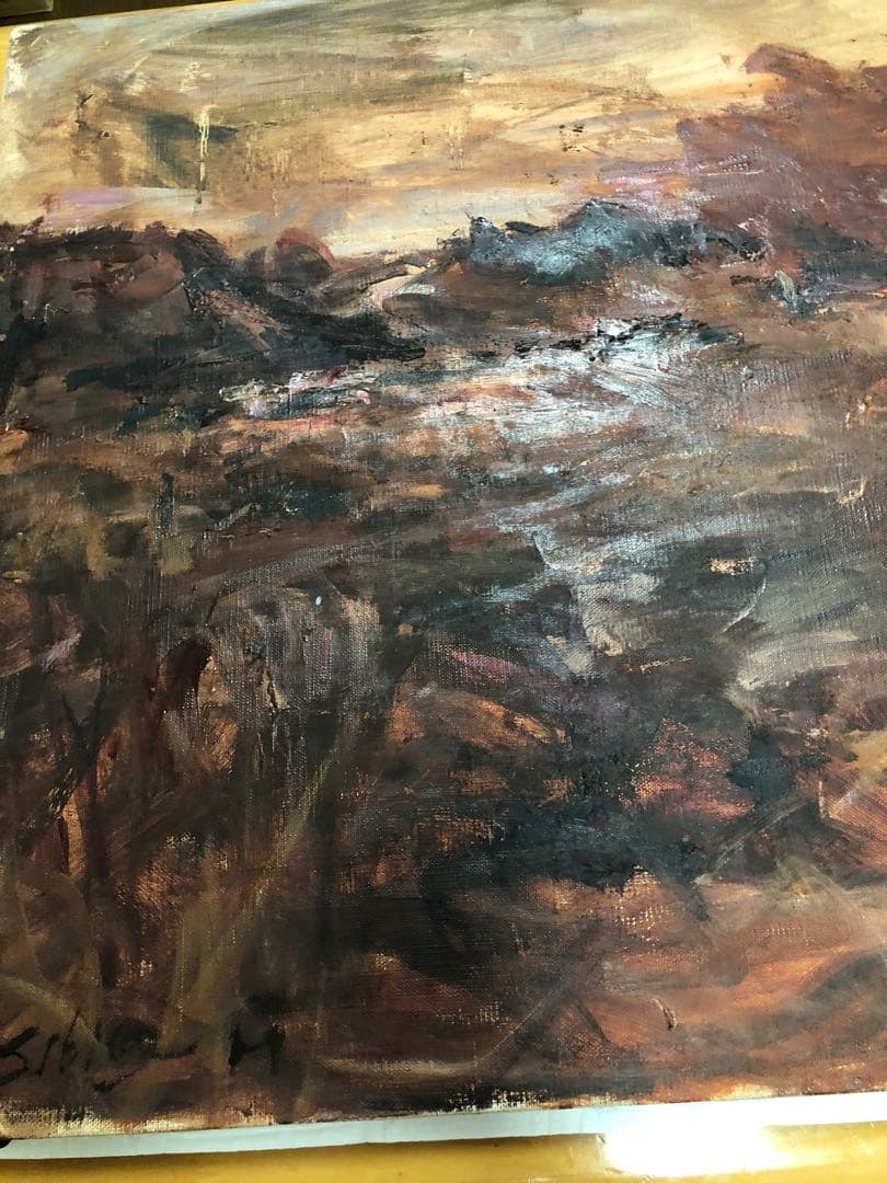 油絵（赤い大地）Ｐ15