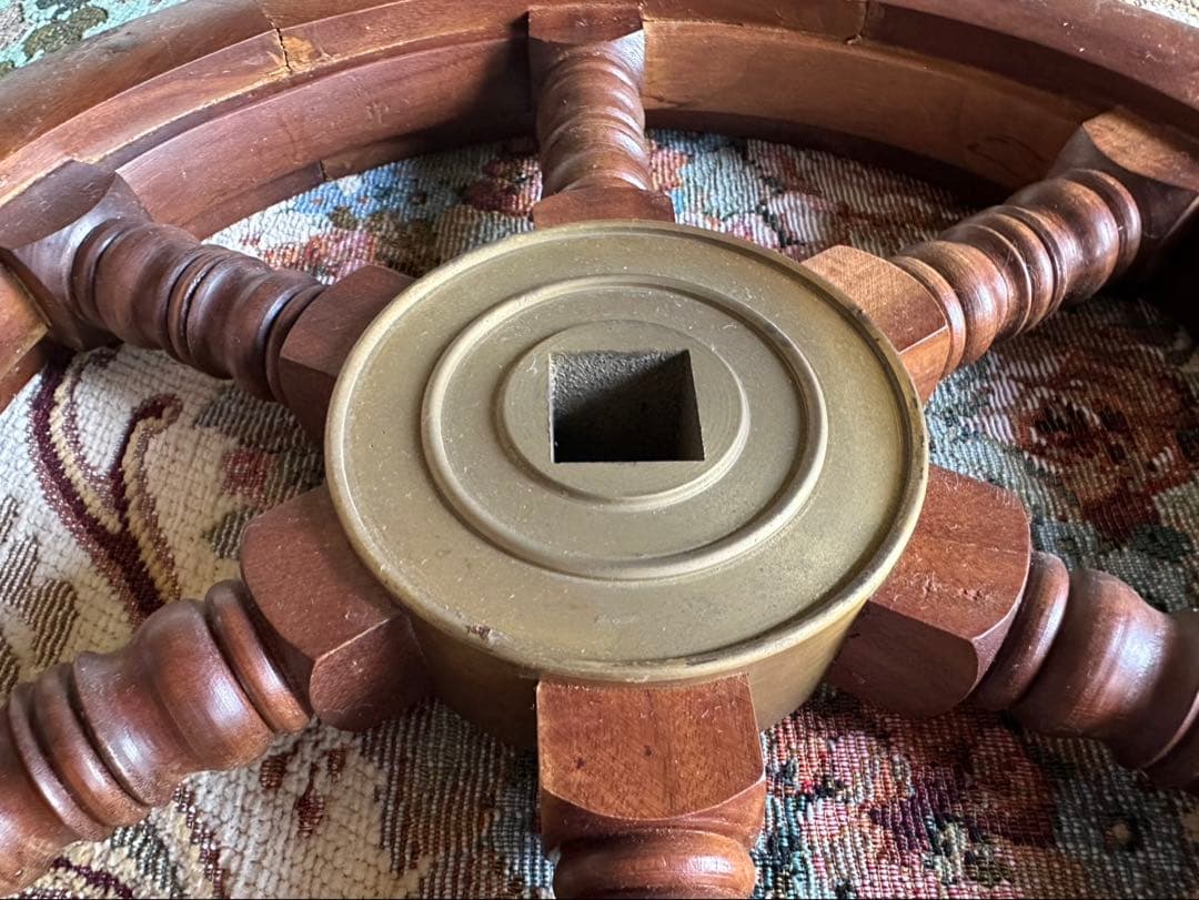 ヴィンテージ木製舵輪（日本郵船）実物使用品.