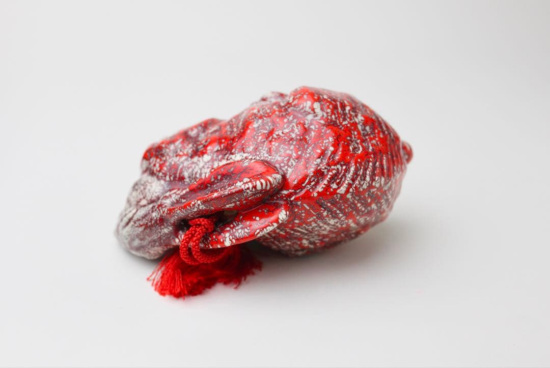 箕面焼　松田箕山　兎　置き物