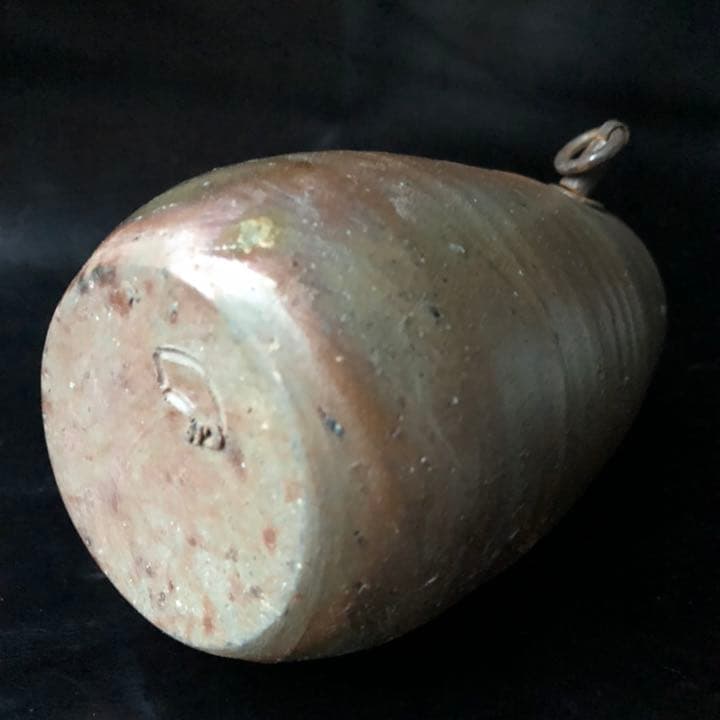 古美術品◼️蔵から出て来た、かなりステキな壁掛けの古い備前焼、花瓶、一輪挿し、陶器