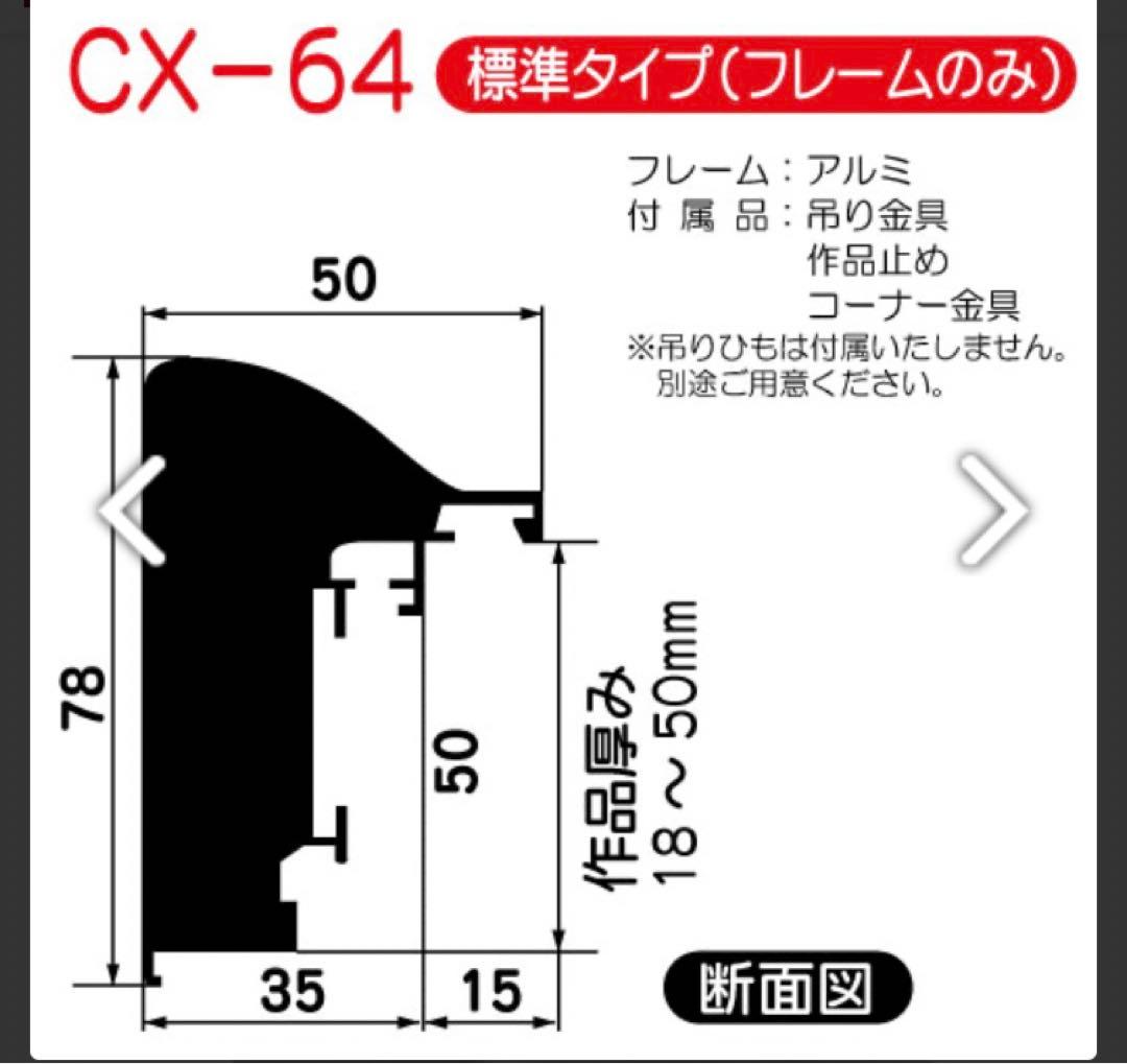 中古　仮額縁：50M CX-64（CX64）標準タイプ