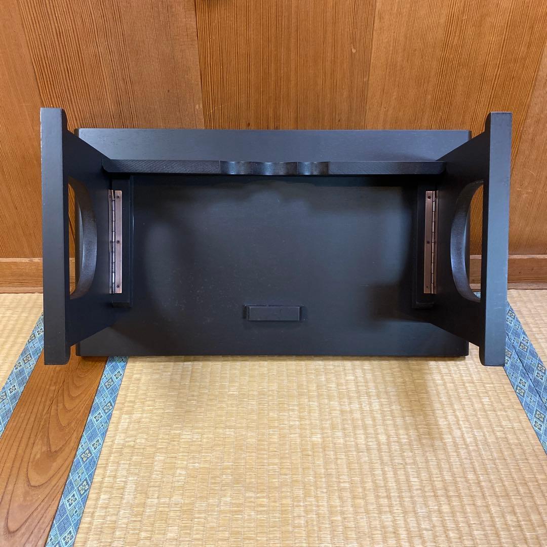 文机　鎌倉彫　花柄　折りたたみ　レトロモダン　昭和レトロ　花台　写経台　伝統工芸