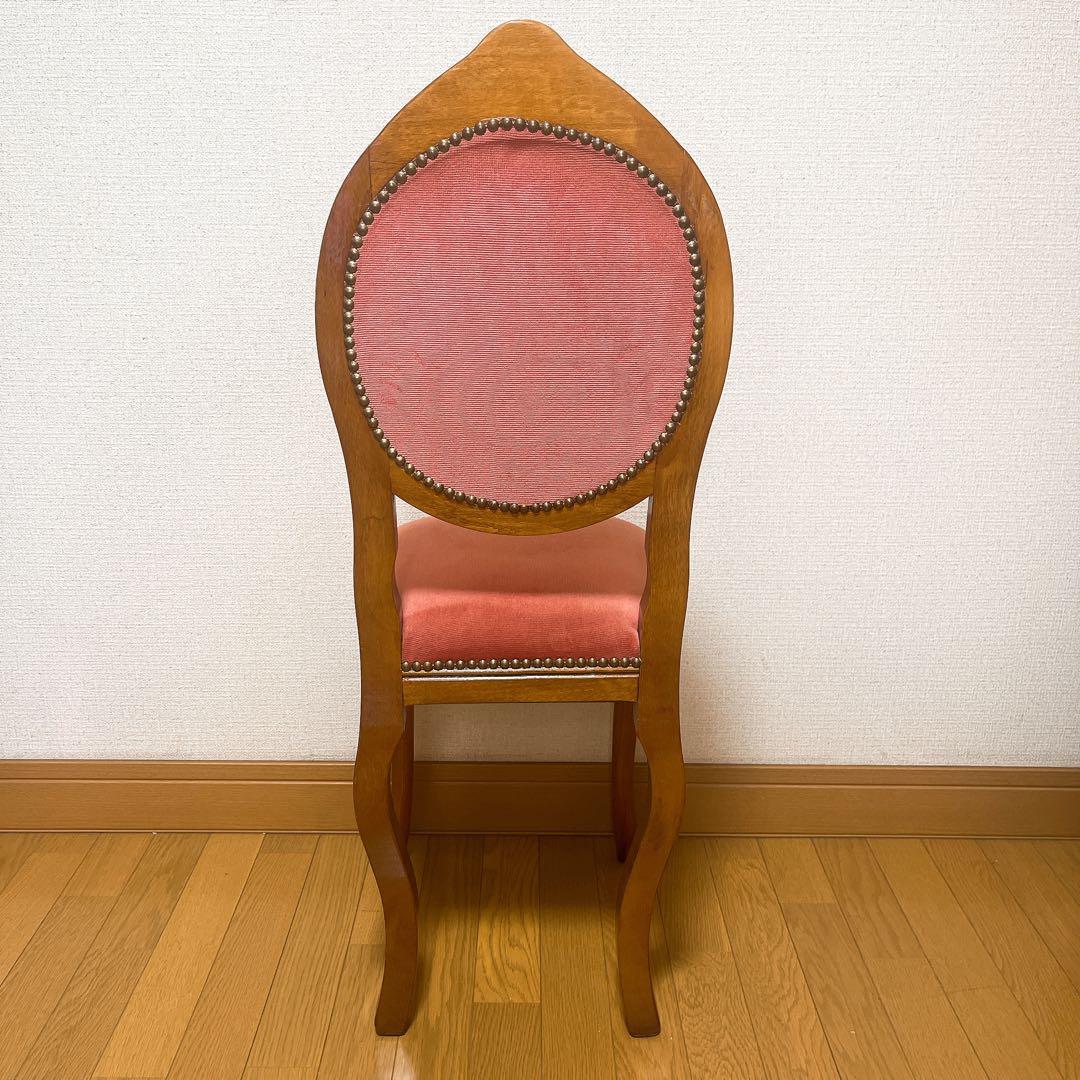 アンティーク調 猫脚チェア ロココ調 彫刻 鋲 椅子 ダイニングチェア