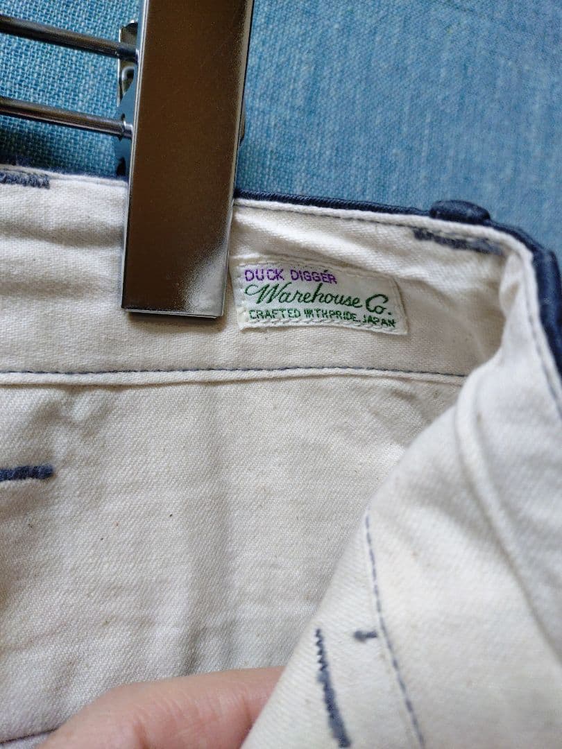 美品 ウエアハウス チノパンツ w32 1082 ブルーグレー