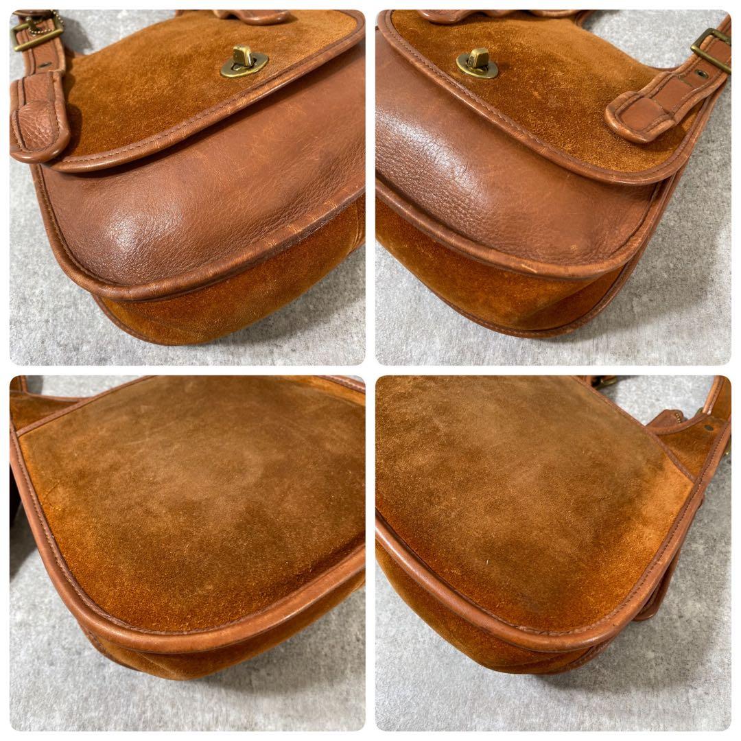 希少　オールドコーチ ショルダーバッグ 9014 ターンロック 茶 ビンテージ