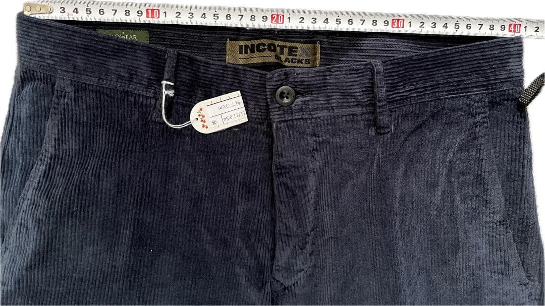 未使用 INCOTEX インコテックス パンツ コーデュロイ ネイビー