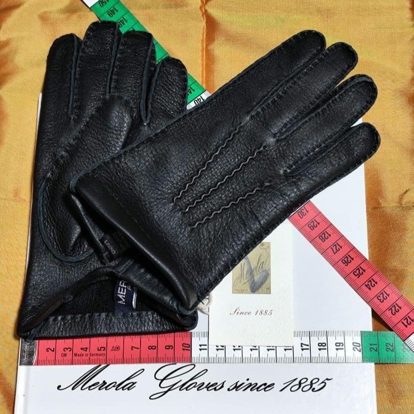 今季 メローラ ディア黒 カシミア黒 革手袋 グローブ MEROLA