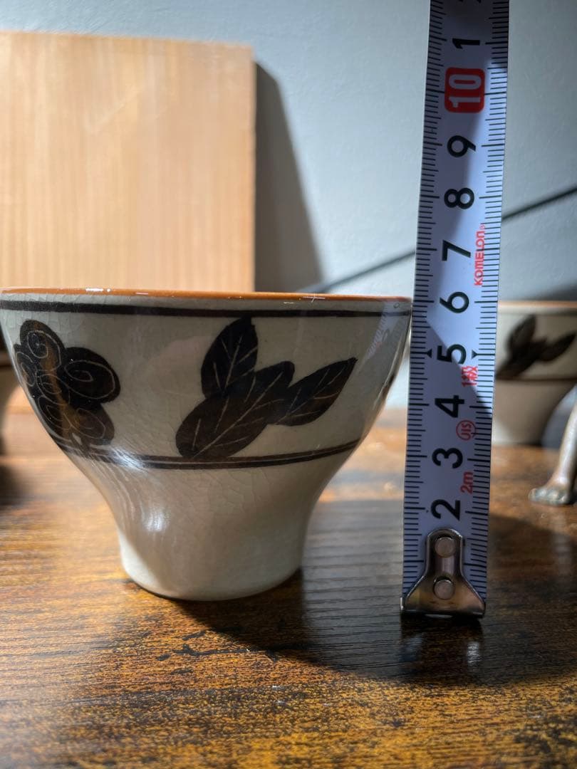 四代 宮川香斎 絵高麗 吸出　茶碗　13客/共箱