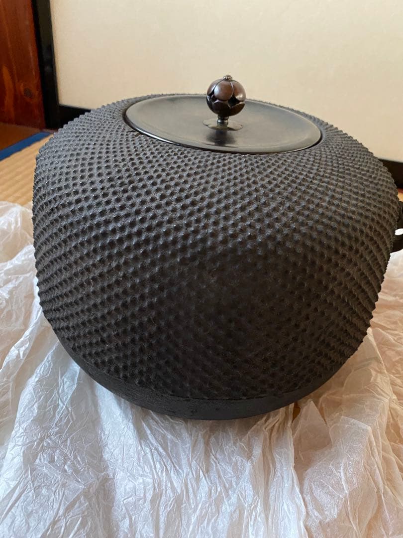 K*e様 仙叟好　霰鉈釜　御釜師　十四代　宮崎寒雉氏作