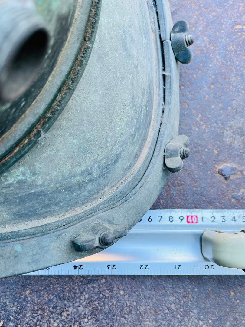 【希少】東亜潜水機株式会社　ヘルメット式潜水　アンティークの潜水ヘルメット真鍮①