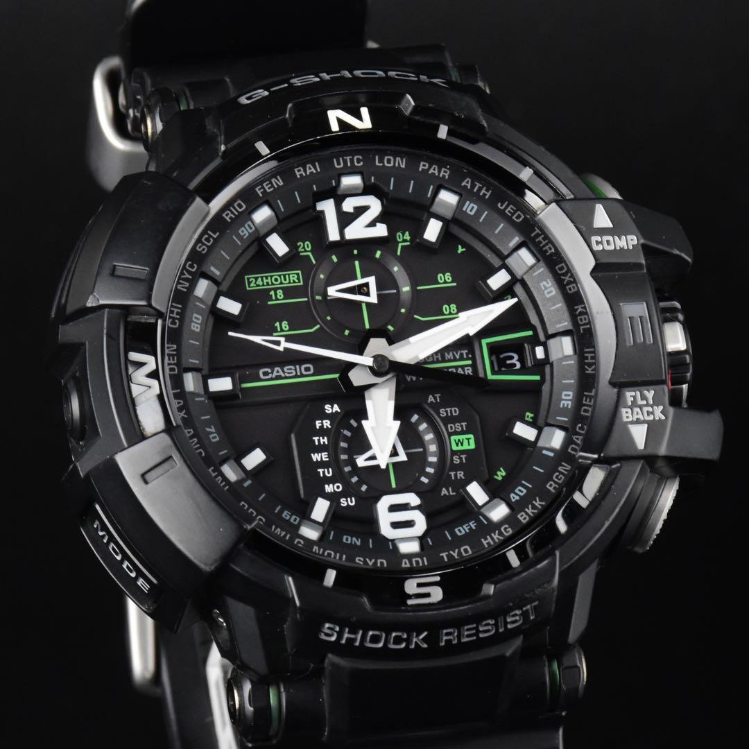 美品 G-SHOCK GW-A1100 1A3JF 電波ソーラ スカイコクピット