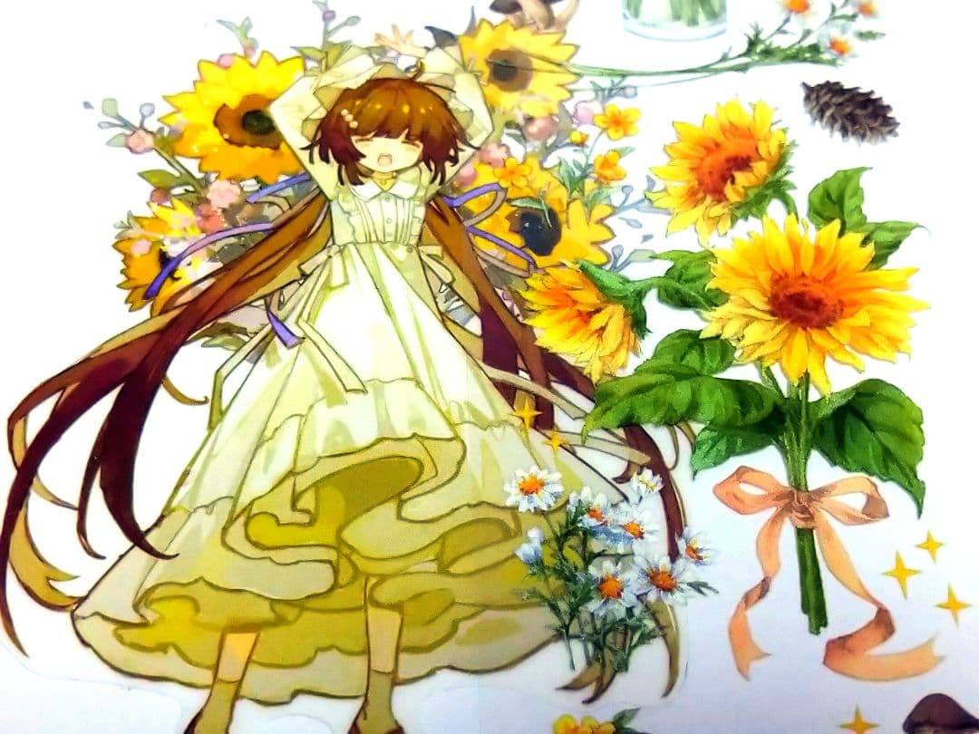 ☆のこり１☆S19＃向日葵的夏天(PET)MOODTAPE切り売り海外装飾マステ