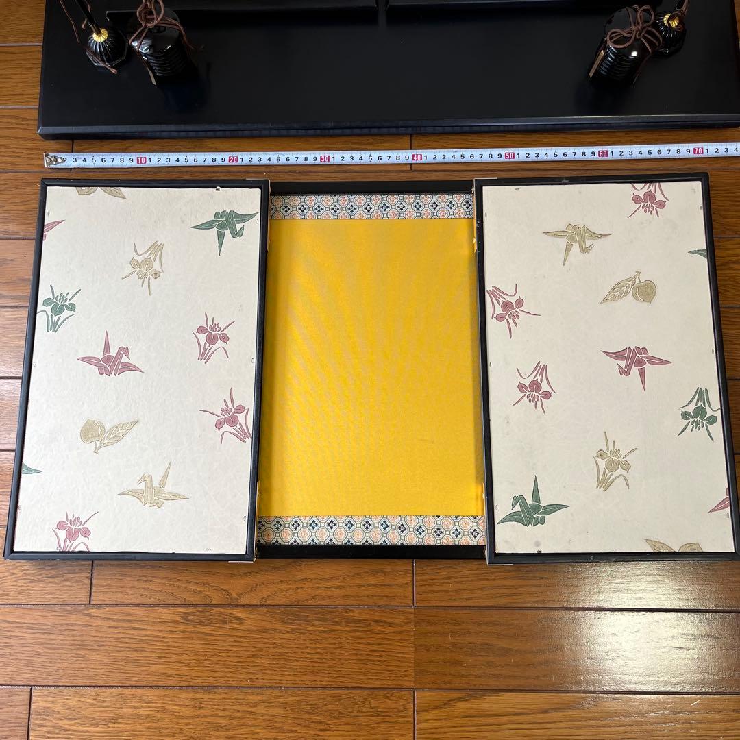 九重雛【真多呂作】男雛 女雛セット/金屏風・飾台・台座・燭台・行器付き/ひな祭り