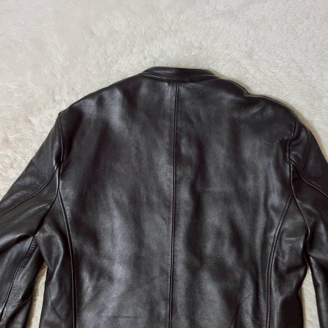 美品✨　ナノユニバース シングルライダース ラムレザージャケット XL 黒 羊革