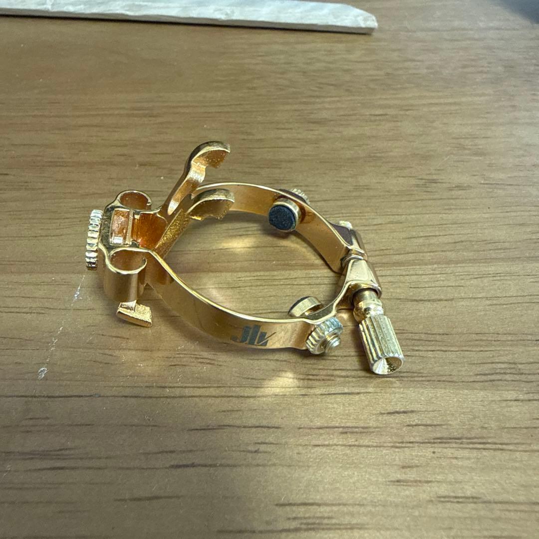 JLV Ligature アルトサックスリガチャー 金メッキ