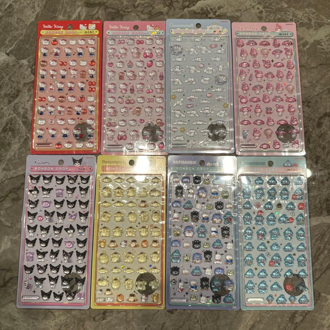 【正規品】8点セット正規品　ボンボンドロップシールミニminiサンリオ