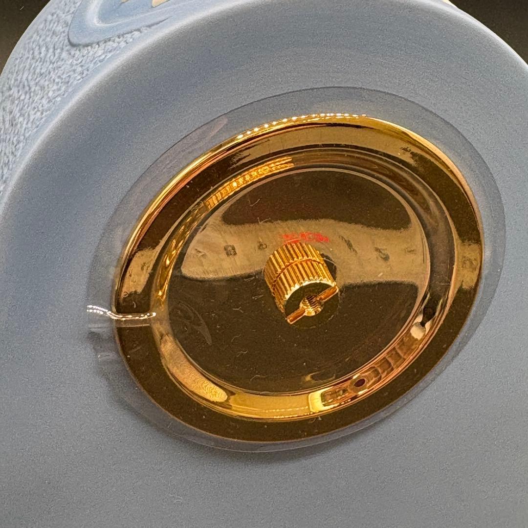 箱付き ウェッジウッド 置時計 　ペールマントルクロック　ブルー　no.177