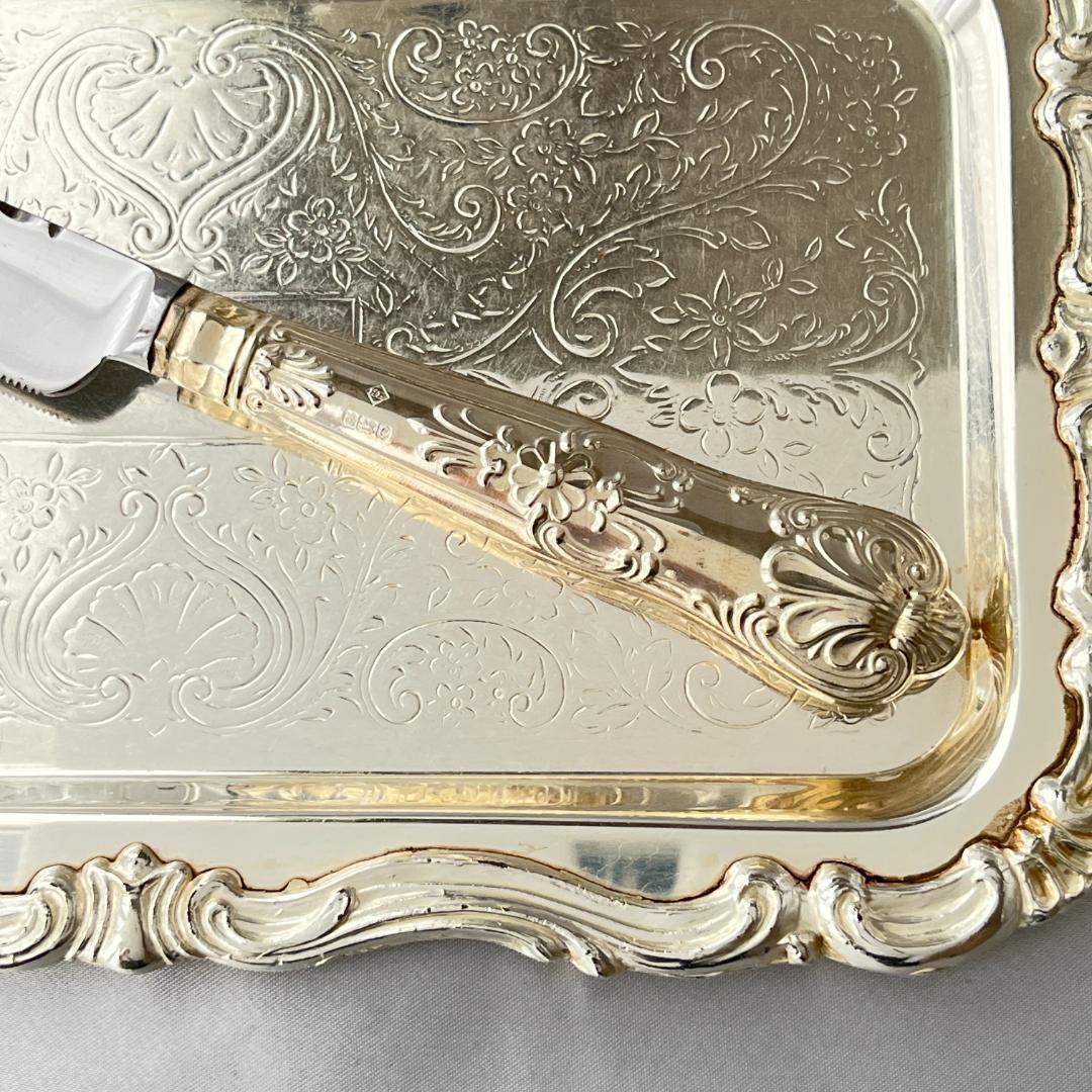 【Harrison Brothers】【純銀ハンドル】キングス　サーバーナイフ