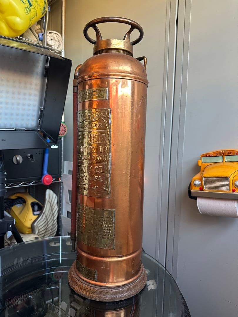 消火器‼️ヴィンテージ‼️銅製‼️MADE IN USA‼️アメリカ製‼️