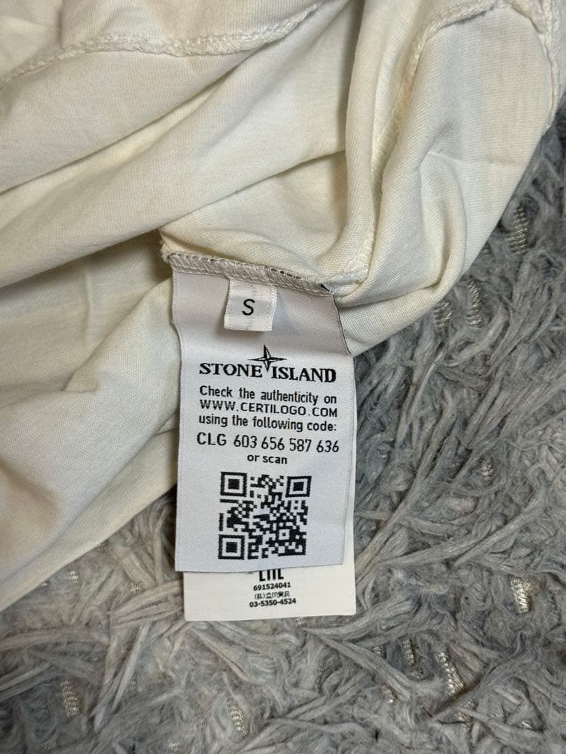 STONE  ホワイト長袖Tシャツ