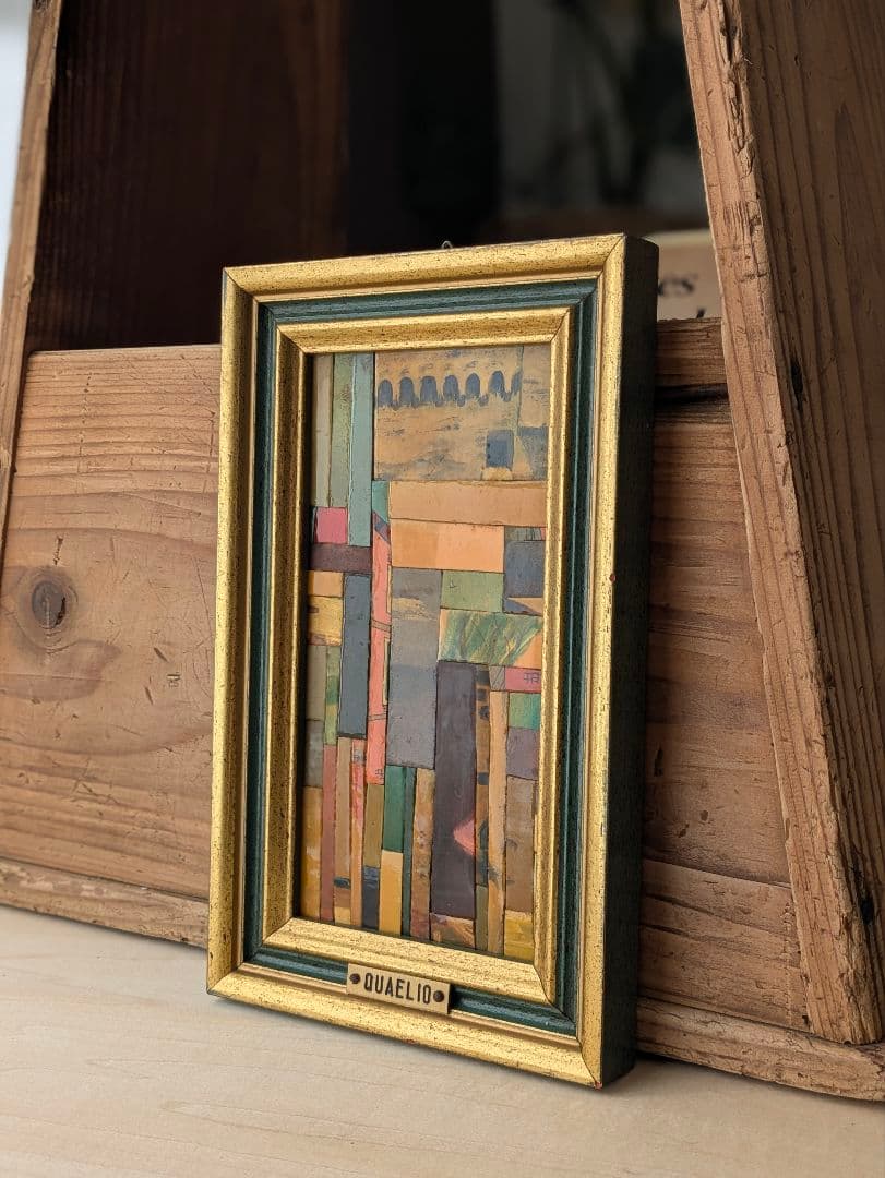 イタリア　ローマ　ゴールド　絵画　アート　アンティーク　ヴィンテージ　木製