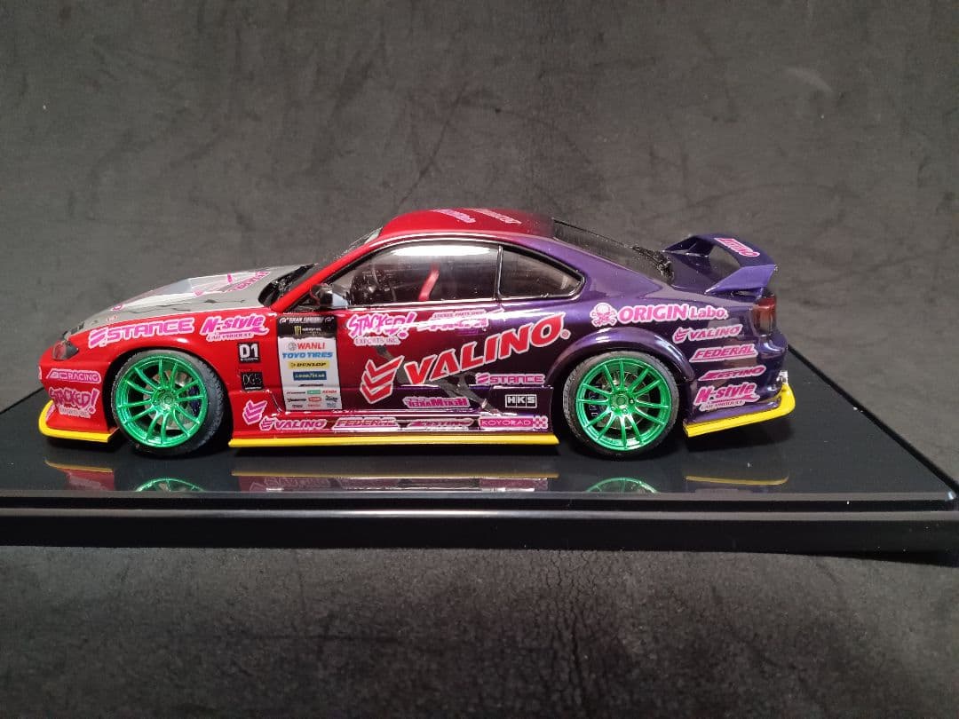 1/24 ニッサン S15 シルビア D1 プラモデル 完成品 ケース付き