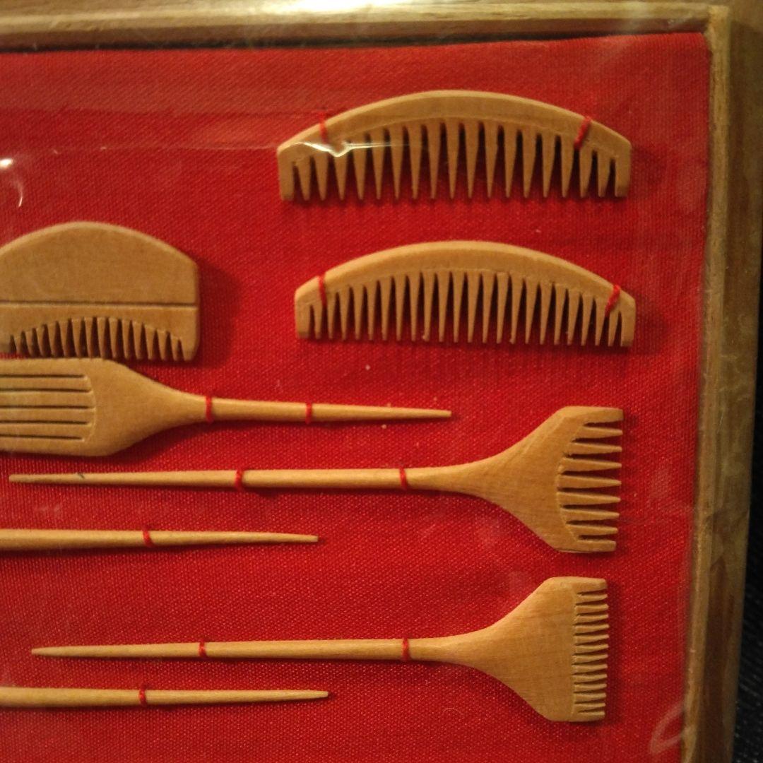 古い　ミニチュア　櫛　こうがい　アンティーク　骨董