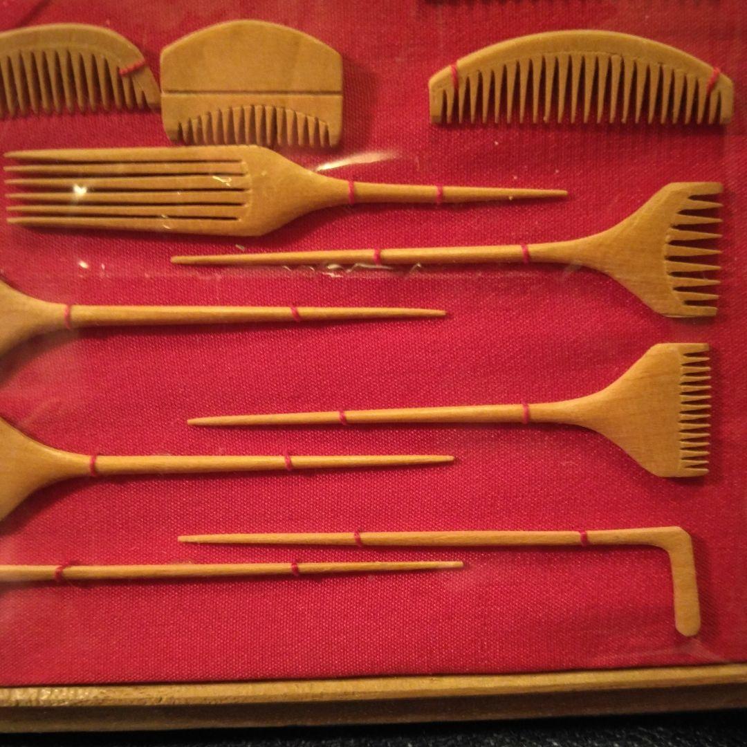 古い　ミニチュア　櫛　こうがい　アンティーク　骨董