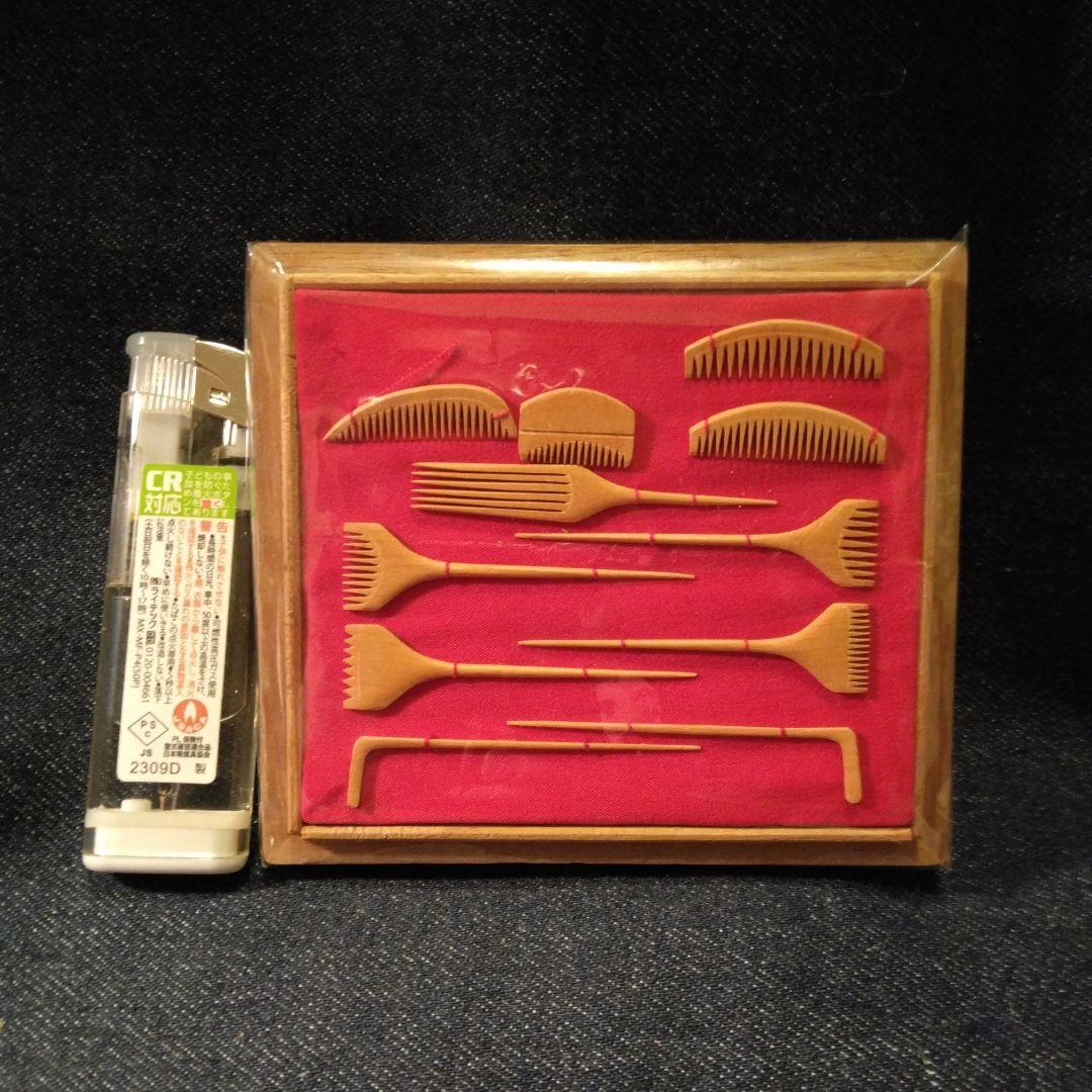 古い　ミニチュア　櫛　こうがい　アンティーク　骨董