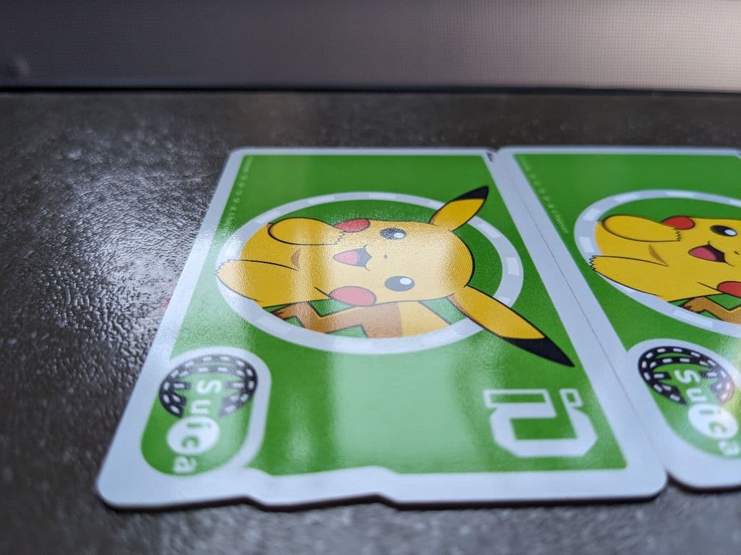 ピカチュウSuica 使用不可　台紙付き