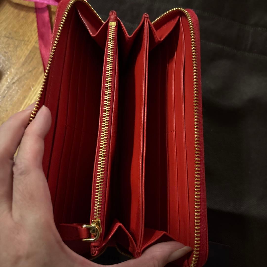 プラザ長財布赤