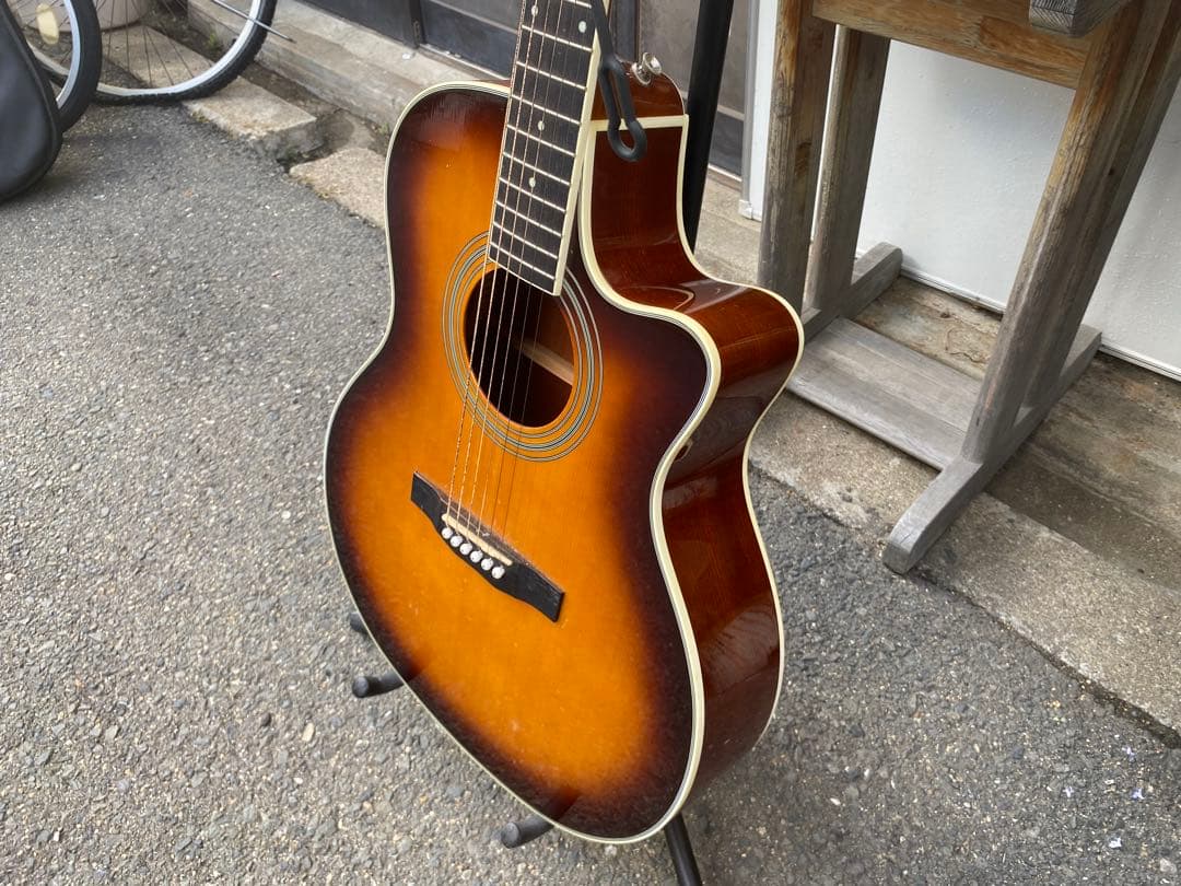 morris r-401 ts エレアコ　アコースティックギター　ソフトケース