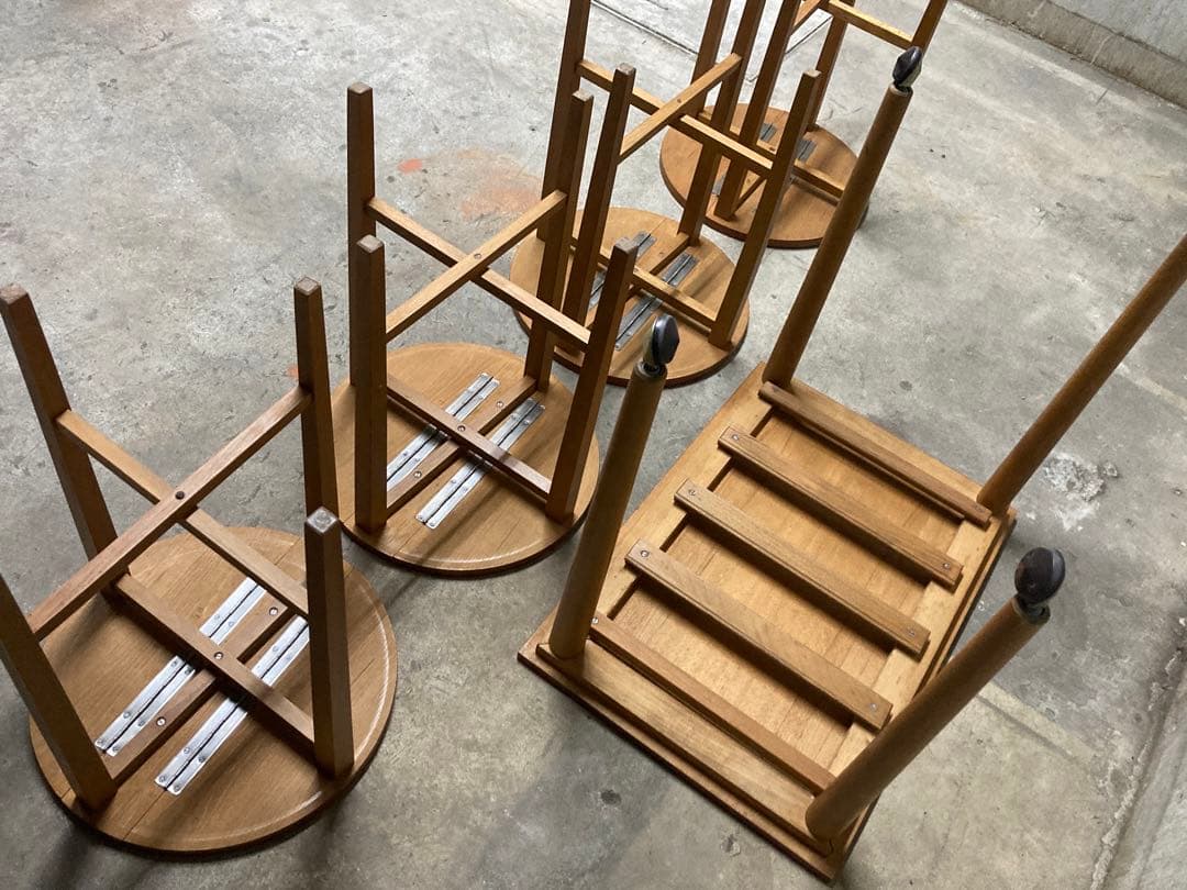 名作! デンマーク60s ネスト テーブル 折りたたみ ヴィンテージ 木製