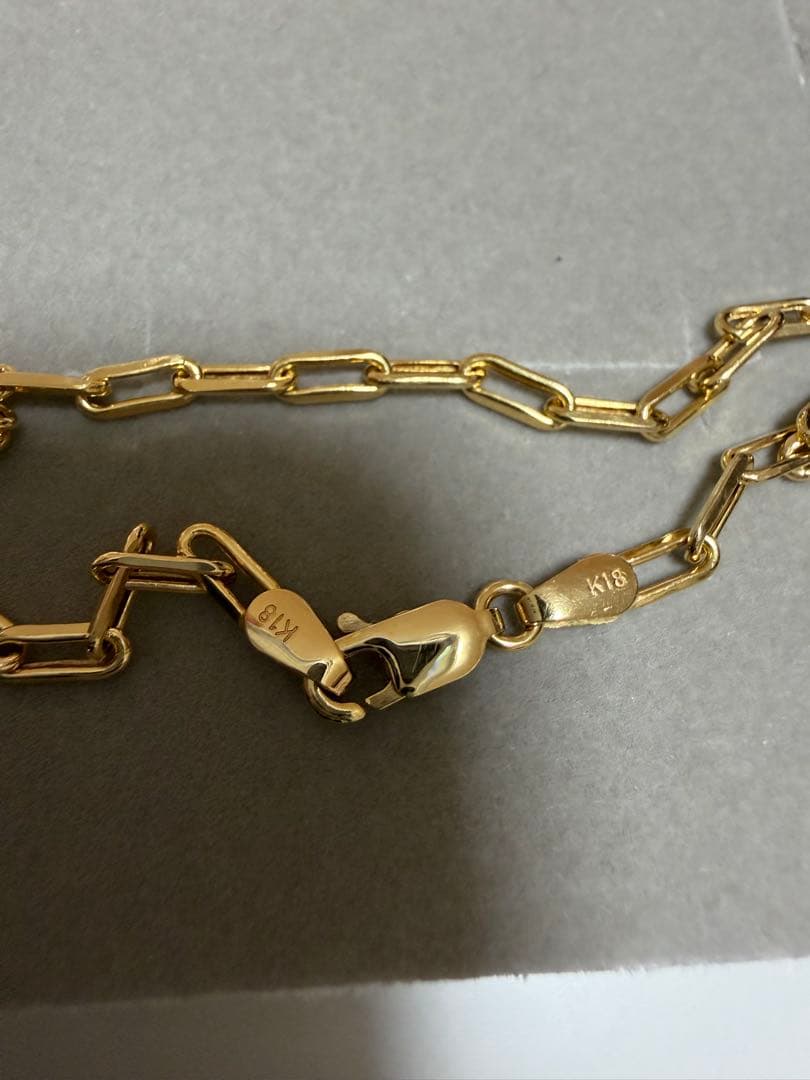ジュエリーツツミ　チェーンブレスレット　18k 18センチ