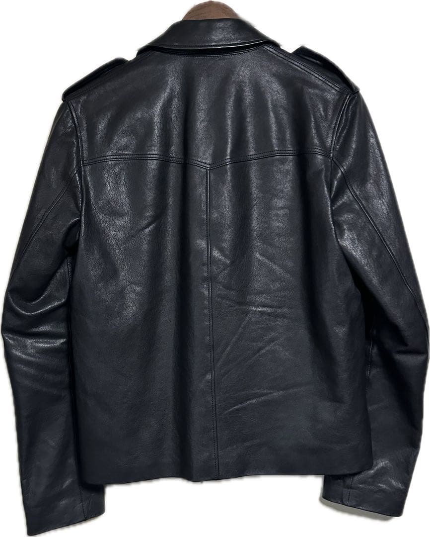 SAINT LAURENT PARIS ミリタリーレザージャケット 46