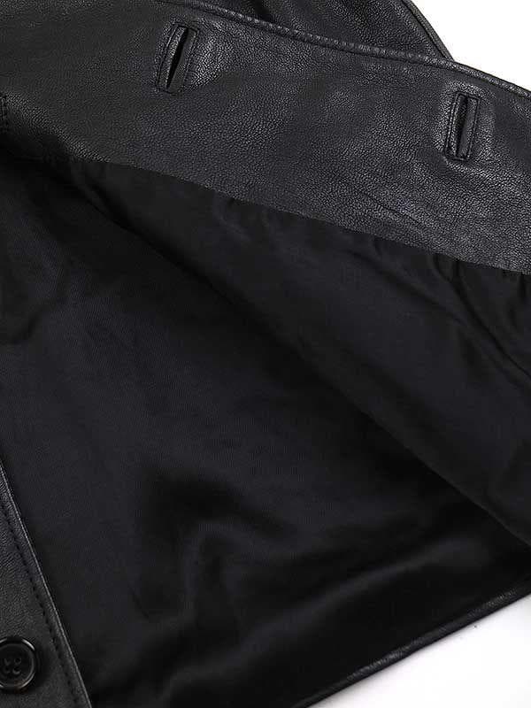 SAINT LAURENT PARIS ミリタリーレザージャケット 46